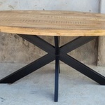 Eettafel mangohout ovaal 180 cm, Mango, 2025